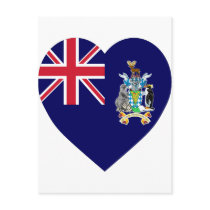 South Georgia Flag Heart postcards