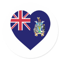 South Georgia Flag Heart stickers