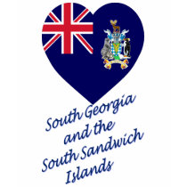 South Georgia Flag Heart t-shirts