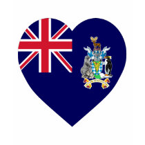 South Georgia Flag Heart t-shirts