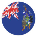 South Georgia Gnarly Flag stickers by Flagnostic South Georgia Gnarly Flag stickers