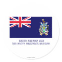 South Georgia &  S Sandwich Islands Flag with Name stickers