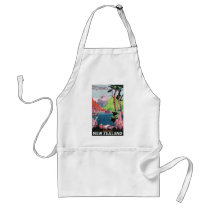 South Island New Zealand Travel Poster Apron