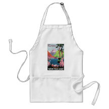 South Island New Zealand Travel Poster Apron