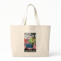 South Island New Zealand Travel Poster Tote Bags