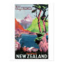 South Island New Zealand Travel Poster Postcards