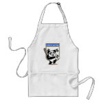This cute little panda is ready to play for the South Korean team! Panda holds a bat and is about to swing at the ball. Great for fans of the South Korea baseball team or South Korean baseball players.