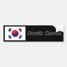 South Korea bumper 2 Bumper Stickers