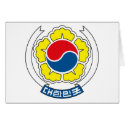 South Korea Coat of Arms cards by FlagTshirts South Korea Coat of Arms cards