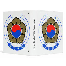 South Korea Coat of Arms detail Vinyl Binder