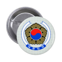 South Korea Coat of Arms detail Pinback Button