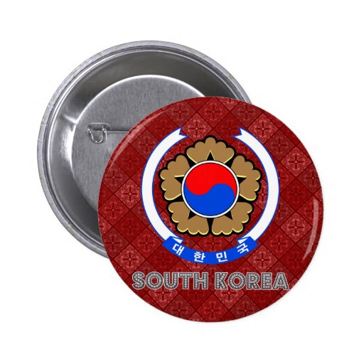 South Korea Coat of Arms Pins | Zazzle