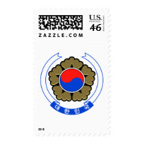 South Korea coat of arms postage