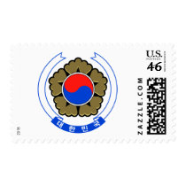 South Korea coat of arms postage