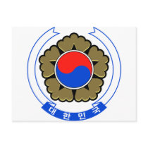 South Korea coat of arms postcards