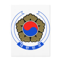 South Korea coat of arms postcards