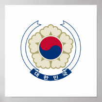 South Korea Coat of Arms Poster