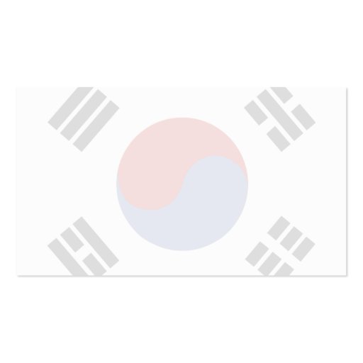 South Korea Flag Business Card (back side)