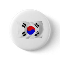 South Korea Flag Button by LivingFlags2 South Korea Flag Button