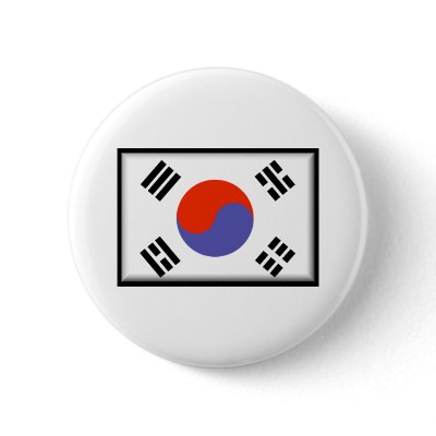 South Korea Flag Buttons by jacinto888