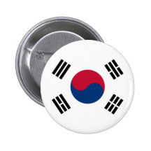 South Korea Flag Button