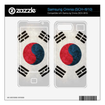 South Korea Flag; Decal For Samsung Omnia