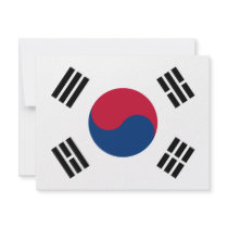 South Korea flag invitations
