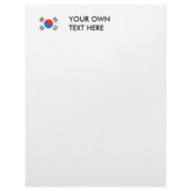 South Korea Flag letterhead by flagshirts South Korea Flag letterhead