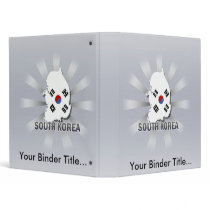 South Korea Flag Map 2.0 Vinyl Binder