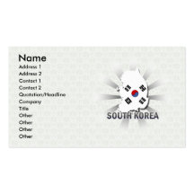 South Korea Flag Map 2.0 Business Card