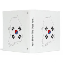 South Korea Flag Map full size Binders