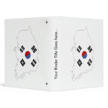 South Korea Flag Map full size binders