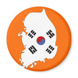 South Korea flag map magnets