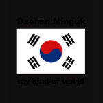 South Korea Flag Map Text Ladies Baby Doll