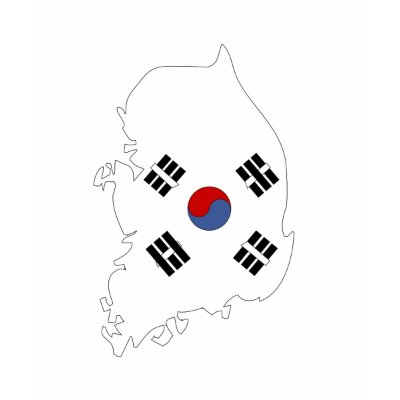 South Korea flag map Tee Shirts by FlagStore