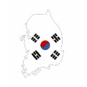 South Korea flag map t-shirts