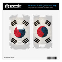South Korea Flag; Motorola RAZR Decals