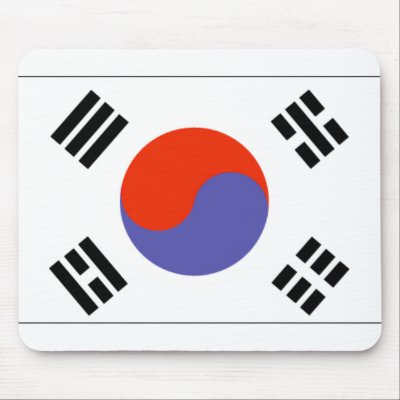 South Korea Flag Mousepad by jacinto888