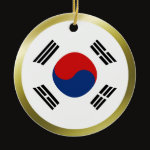 South Korea Fisheye Flag Ornament