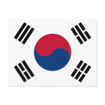 South Korea Flag Postcards