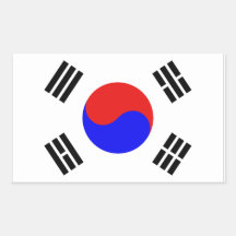 South Korea Flag Rectangle Sticker