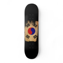 South Korea Flag Skate Board