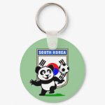 This adorable little panda is too cute! He's featured in front of a large flag from South Korea and ready to play football and score some goals. This cute design is perfect for football players and soccer fans.