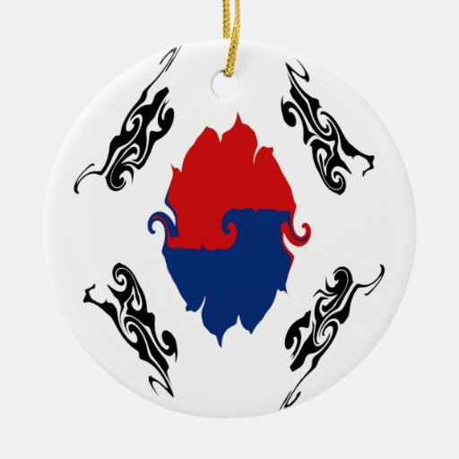 south korea gnarly flag christmas ornament south korea gnarly flag christmas ornament