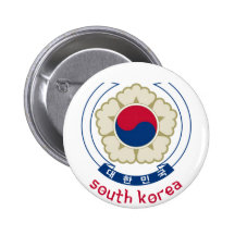 SOUTH KOREA - korean/asia/asian/emblem/flag Buttons