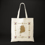 South Korea Map Flag Border Bag