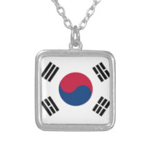 South Korea Square Sterling Silver Plated Necklace
