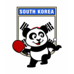 This is a cute shirt for table tennis players and fans. Panda loves to play table tennis in front of this flag of South Korea! This table tennis panda shirt is a great gift for table tennis players and fans!