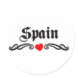South Korea Tattoo Style Round Stickers