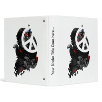 South Korea Trendy Peace Sign with Korean map Binders